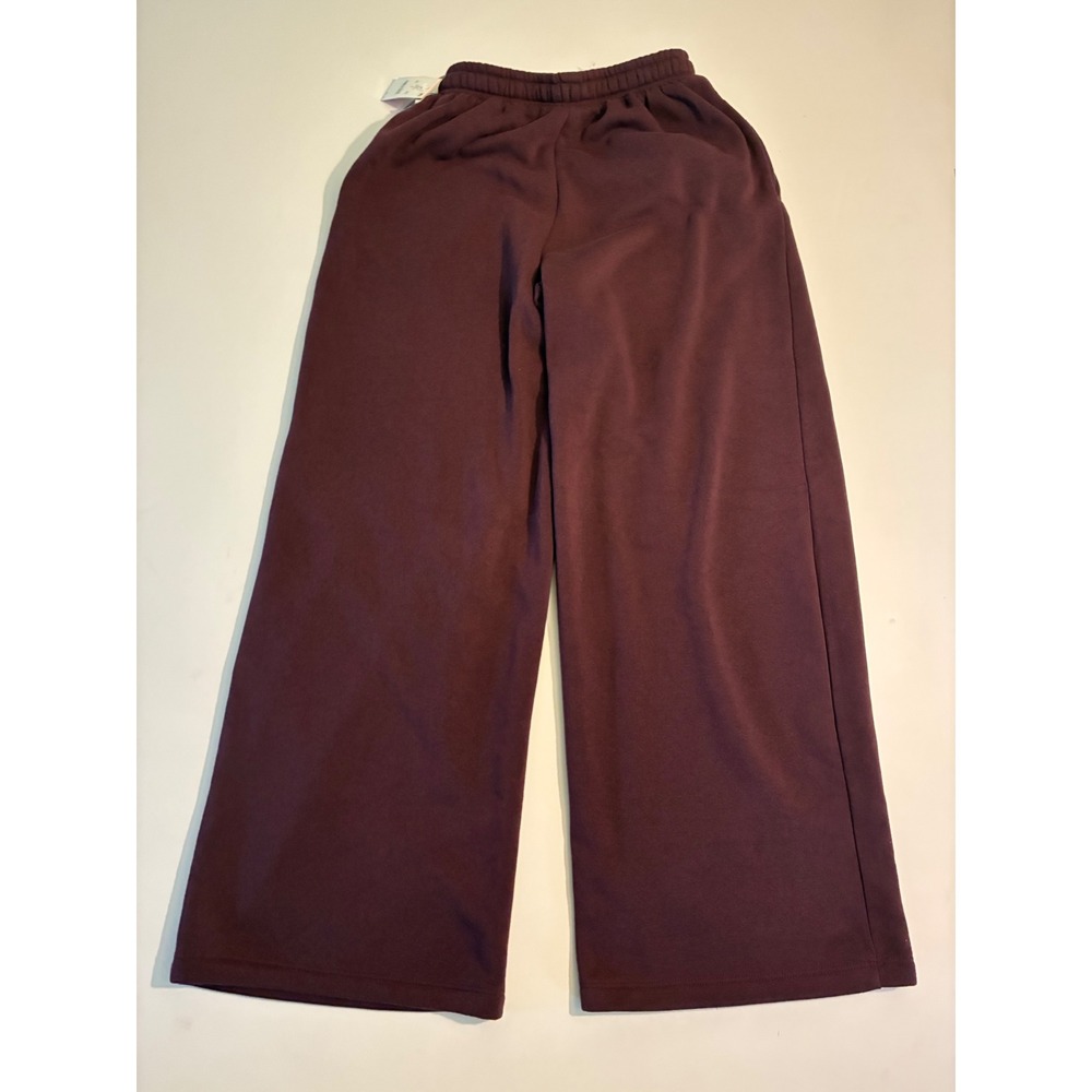 Grayson Threads Womens Size Small Wide Leg Sweatpants Burgundy Fleece Lined NWT - Picture 7 of 8